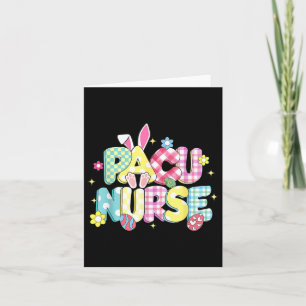 Retro Groovy Pacu Nurse Bunny Ear Funny Easter Gif Card