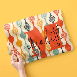 Retro Groovy Pattern Fleece Blanket