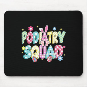 Retro Groovy Podiatry Squad Bunny Ear Funny Easter Mouse Pad