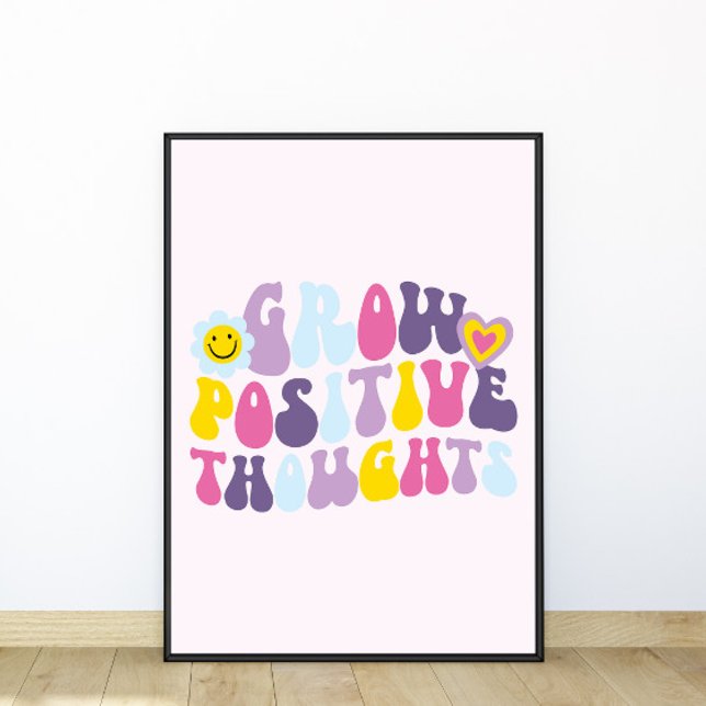 Retro Groovy Positive Quote Poster (Creator Uploaded)