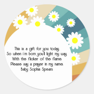 Retro Groovy - Prayer candle label