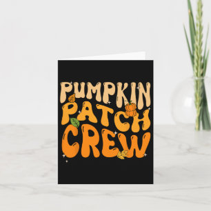 Retro Groovy Pumpkin Patch Crew Thanksgiving Fall  Card