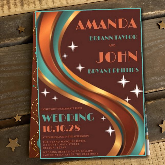 Retro Groovy Rainbow Arch Casual 70's Wedding Invitation (Creator Uploaded)