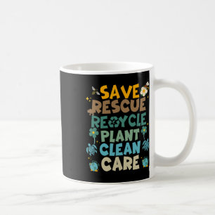 Retro Groovy Save Bees Rescue Animals Recycle Fun Coffee Mug