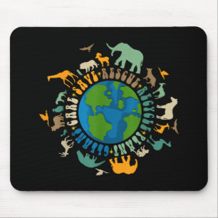Retro Groovy Save Bees Rescue Animals Recycle Fun Mouse Pad