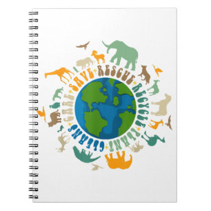 Retro Groovy Save Bees Rescue Animals Recycle Fun Notebook