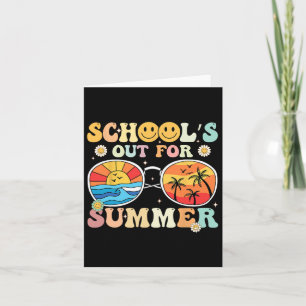 Retro Groovy School39s Out For Summer Graduation T Card