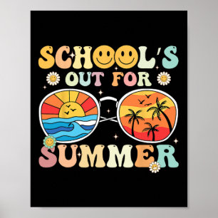 Retro Groovy School39s Out For Summer Graduation T Poster