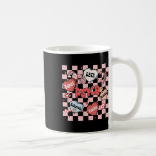 Retro Groovy School Psychologist Valentine's Day H Coffee Mug