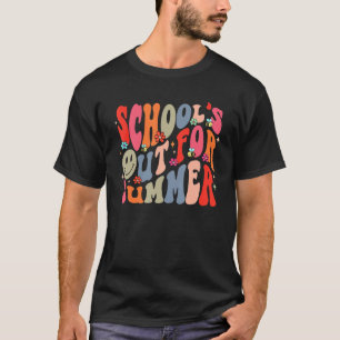 Retro Groovy School's Out For Summer Graduation Te T-Shirt