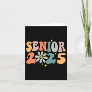 Retro Groovy Senior 25 Cl Of 2025 Graduation Smile Card