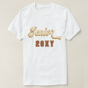 Retro Groovy Senior Custom Year Graduation  T-Shirt