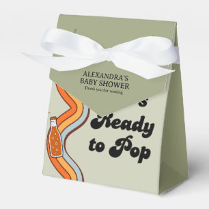 Retro Groovy Shes Ready to Pop Sage Green Favour Box