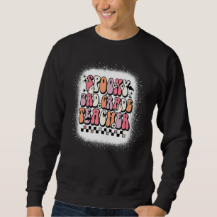 Retro Groovy Spooky 3rd Grade Teacher Halloween Gh Sweatshirt