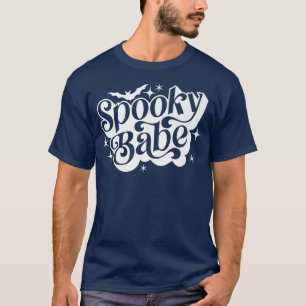 Retro Groovy Spooky Babe Spooky Season Funny Hallo T-Shirt