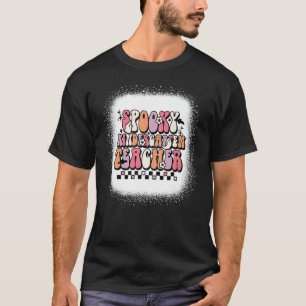 Retro Groovy Spooky Kindergarten Teacher Halloween T-Shirt