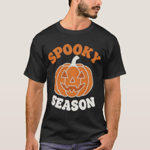 Retro Groovy Spooky Season Pumpkin Halloween T-Shirt