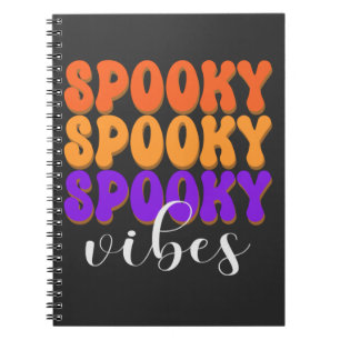 Retro Groovy Spooky Vibes Halloween Notebook