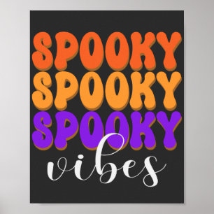 Retro Groovy Spooky Vibes Halloween Poster