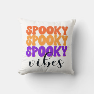 Retro Groovy Spooky Vibes Vintage Halloween Cushion