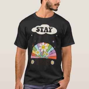 Retro Groovy Stay The World Need You 988 Call Text T-Shirt