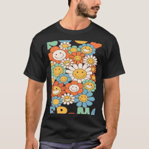 Retro Groovy Step Mum Groovy Birthday Party Matchi T-Shirt