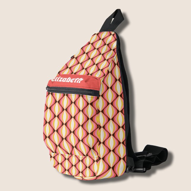 Retro Groovy Stripes Pattern Sling Bag (Retro Groovy Stripes Pattern Sling Bag)