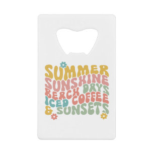 Retro Groovy Summer Pink Monogram Name 