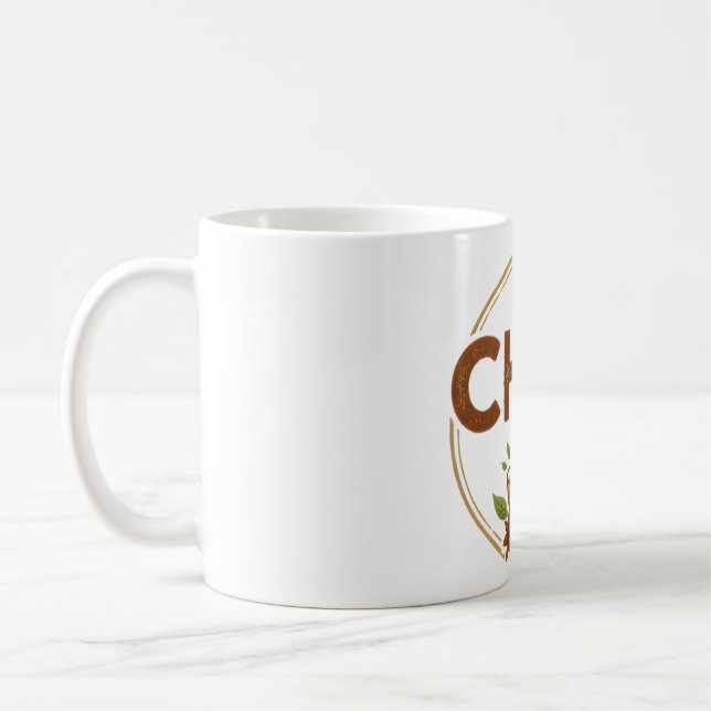Retro Groovy TEA Typography Coffee & Tea Mug (Left)