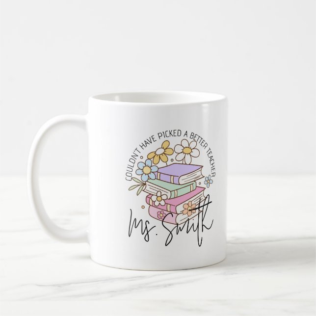 Retro Groovy Teacher Appreciation Thank your Gift  Coffee Mug (Left)