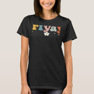 Retro Groovy Teacher Back To School Friyay Teacher T-Shirt