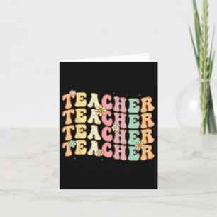 Retro Groovy Teacher Inspirational Colourful Ck To Card