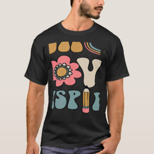 Retro Groovy Teacher Inspirational Happy Back to S T-Shirt