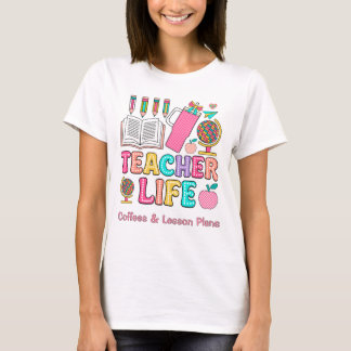 Retro Groovy Teacher Life Tumbler Globe T-Shirt