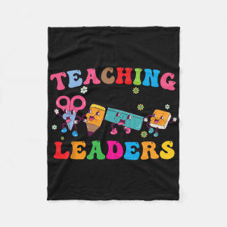 Retro Groovy Teaching Future Leaders Back To Schoo Fleece Blanket