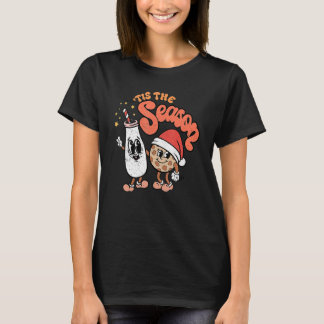 Retro Groovy Tis The Season Christmas Cookie Holi T-Shirt