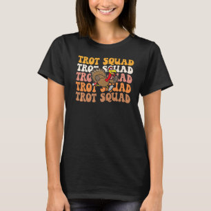Retro Groovy Turkey Trot Squad Thanksgiving Turkey T-Shirt