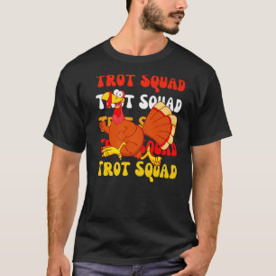 Retro Groovy Turkey Trot Squad Thanksgiving Turkey T-Shirt