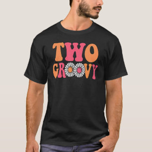 Retro Groovy Two 2nd Matching Family 1st Birthday T-Shirt
