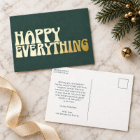 Retro Groovy Typography Happy Everything Sage Gold