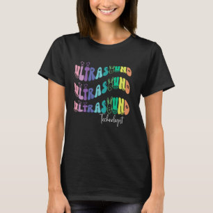 Retro Groovy Ultrasound Technologist Easter Day So T-Shirt