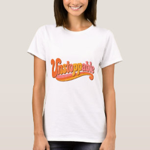 Retro Groovy Unstoppable Vintage 70s Typography T-Shirt