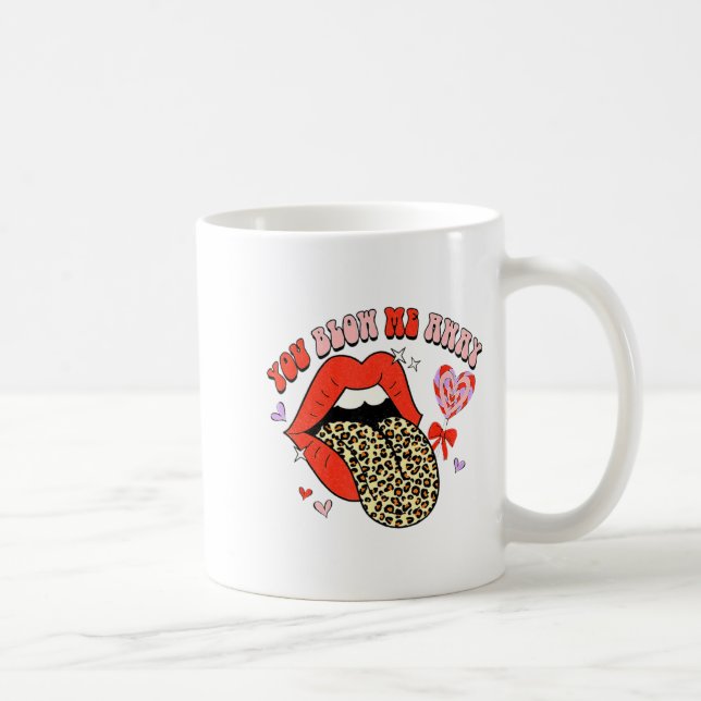 Retro Groovy Valentines Day Dress You Blow Me Away Coffee Mug (Right)