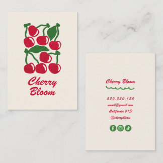 retro groovy watercolor business card