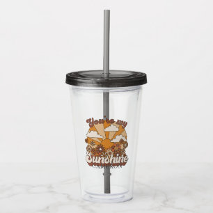 Retro Groovy   You're my Sunshine Acrylic Tumbler