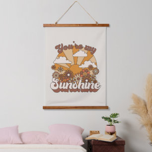 Retro Groovy   You're my Sunshine Hanging Tapestry