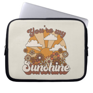 Retro Groovy You're my Sunshine Laptop Sleeve