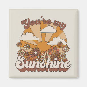 Retro Groovy   You're my Sunshine Magnet