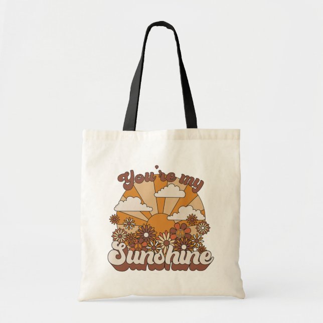 Retro Groovy | You're my Sunshine Tote Bag (Front)