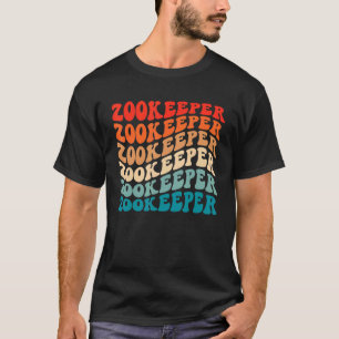 Retro Groovy Zookeeper Safari 70s Vintage   Boho W T-Shirt